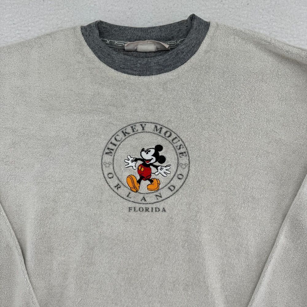 Vintage Visions Resortwear Mickey Mouse Orlando Mens Large Gray Terry Cloth * - Picture 2 of 9